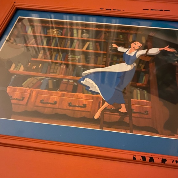 Framed & Matted Disney Lithograph Exclusive Commemorative Beauty and the Beast. - Picture 4 of 10